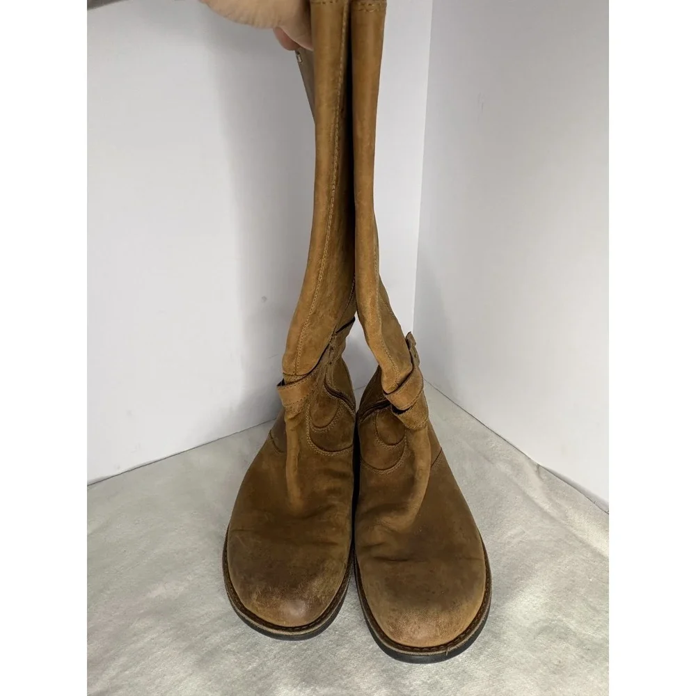 Merrell Knee High Boots Women's Size 9 Chestnut Waterproof Leather Tetra Strap